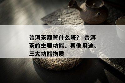 普洱茶都管什么呀？ 普洱茶的主要功能、其他用途、三大功能物质