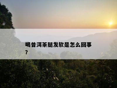 喝普洱茶腿发软是怎么回事？