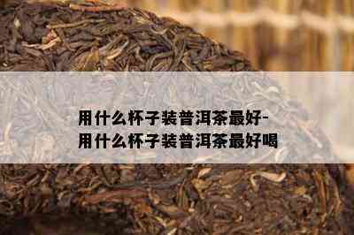 用什么杯子装普洱茶更好-用什么杯子装普洱茶更好喝