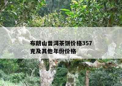 布朗山普洱茶饼价格357克及其他年份价格