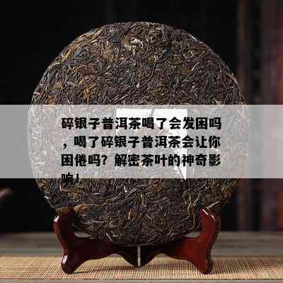 碎银子普洱茶喝了会发困吗，喝了碎银子普洱茶会让你困倦吗？解密茶叶的神奇影响！