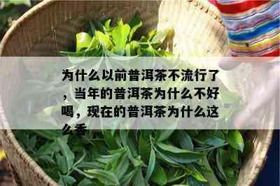 为什么以前普洱茶不流行了，当年的普洱茶为什么不好喝，现在的普洱茶为什么这么香