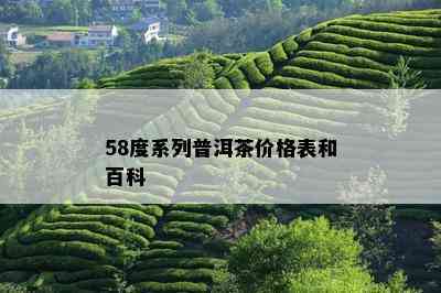 58度系列普洱茶价格表和百科