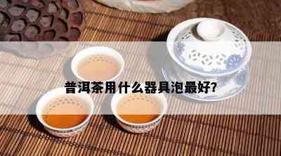 普洱茶用什么器具泡更好？