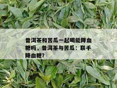 普洱茶和苦瓜一起喝能降血糖吗，普洱茶与苦瓜：联手降血糖？