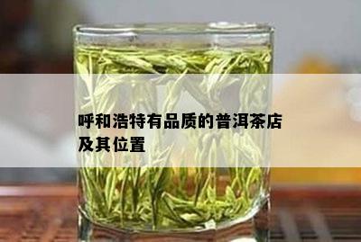 呼和浩特有品质的普洱茶店及其位置