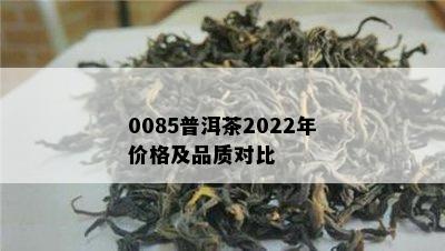 0085普洱茶2022年价格及品质对比