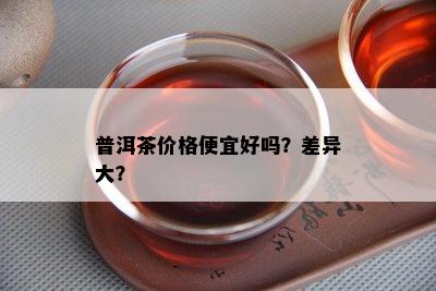 普洱茶价格便宜好吗？差异大？