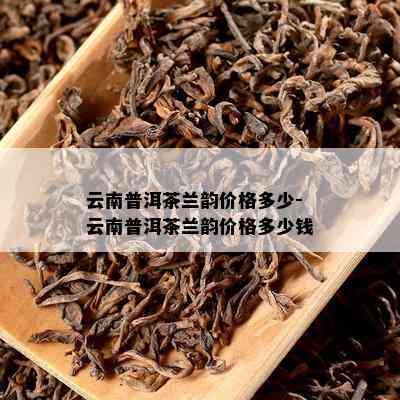 云南普洱茶兰韵价格多少-云南普洱茶兰韵价格多少钱