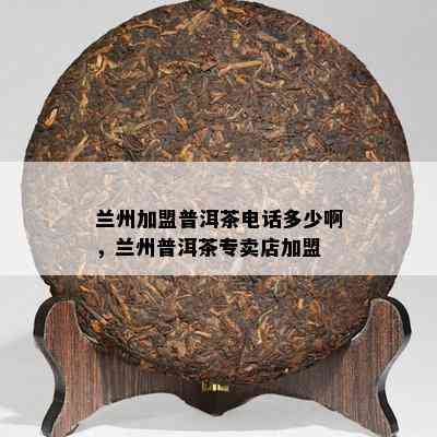 兰州加盟普洱茶电话多少啊，兰州普洱茶专卖店加盟