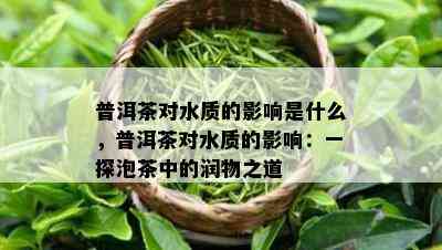 普洱茶对水质的影响是什么，普洱茶对水质的影响：一探泡茶中的润物之道