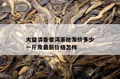 大益清香普洱茶批发价多少一斤及最新价格怎样