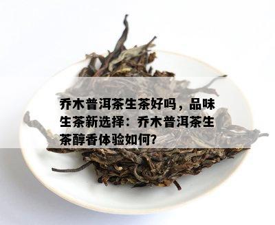 乔木普洱茶生茶好吗，品味生茶新选择：乔木普洱茶生茶醇香体验如何？