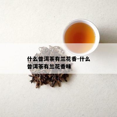 什么普洱茶有兰花香-什么普洱茶有兰花香味