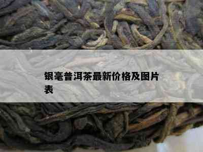 银毫普洱茶最新价格及图片表