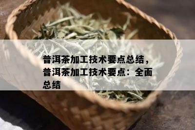 普洱茶加工技术要点总结，普洱茶加工技术要点：全面总结