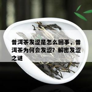 普洱茶发涩是怎么回事，普洱茶为何会发涩？解密发涩之谜