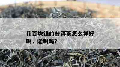 几百块钱的普洱茶怎么样好喝，能喝吗？