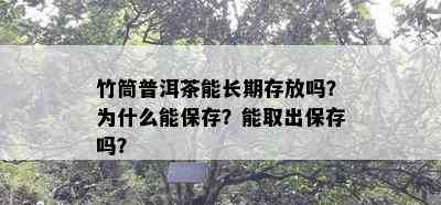 竹筒普洱茶能长期存放吗？为什么能保存？能取出保存吗？