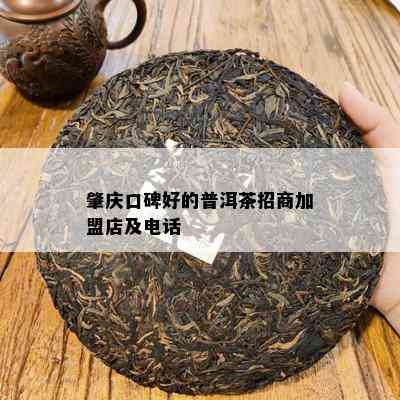 肇庆口碑好的普洱茶招商加盟店及电话