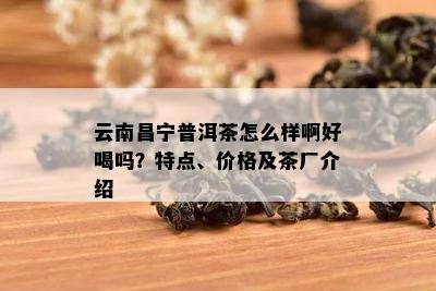 云南昌宁普洱茶怎么样啊好喝吗？特点、价格及茶厂介绍