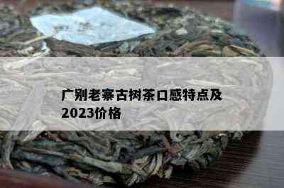 广别老寨古树茶口感特点及2023价格