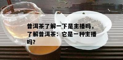 普洱茶了解一下是主播吗，了解普洱茶：它是一种主播吗？