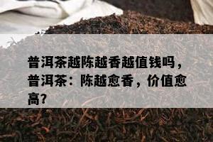 普洱茶越陈越香越值钱吗，普洱茶：陈越愈香，价值愈高？