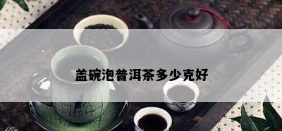 盖碗泡普洱茶多少克好