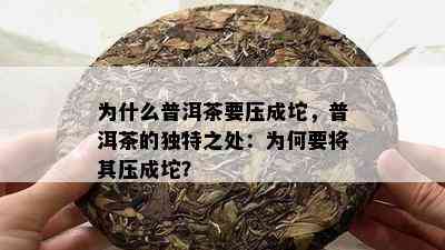 为什么普洱茶要压成坨，普洱茶的独特之处：为何要将其压成坨？