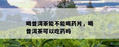 喝普洱茶能不能喝片，喝普洱茶可以吃吗