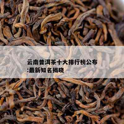 云南普洱茶十大排行榜公布:最新知名揭晓