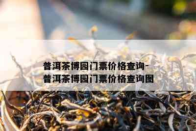 普洱茶博园门票价格查询-普洱茶博园门票价格查询图