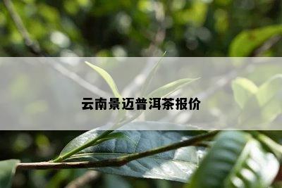 云南景迈普洱茶报价