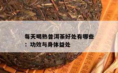 每天喝熟普洱茶好处有哪些：功效与身体益处