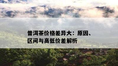 普洱茶价格差异大：原因、区间与高低价差解析