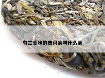 有兰香味的普洱茶叫什么茶