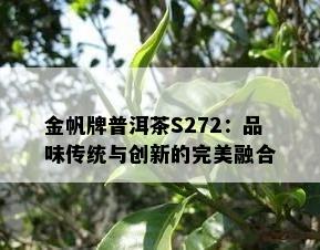 金帆牌普洱茶S272：品味传统与创新的完美融合