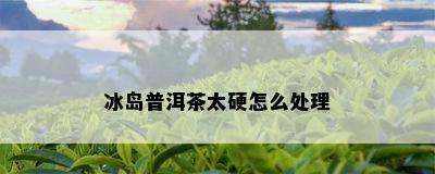 冰岛普洱茶太硬怎么处理