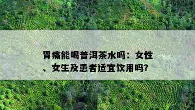 胃痛能喝普洱茶水吗：女性、女生及患者适宜饮用吗？