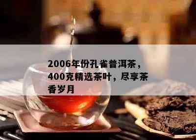 2006年份孔雀普洱茶，400克精选茶叶，尽享茶香岁月