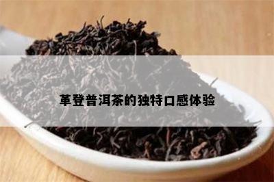 革登普洱茶的独特口感体验