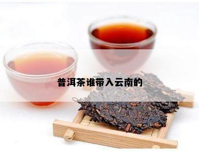 普洱茶谁带入云南的