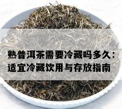 熟普洱茶需要冷藏吗多久：适宜冷藏饮用与存放指南