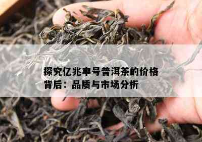 探究亿兆丰号普洱茶的价格背后：品质与市场分析