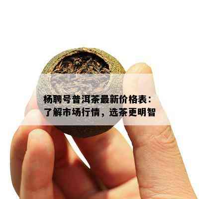 杨聘号普洱茶最新价格表：了解市场行情，选茶更明智