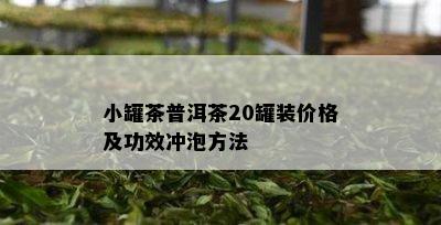 小罐茶普洱茶20罐装价格及功效冲泡方法