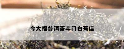 今大福普洱茶斗门白蕉店