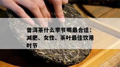 普洱茶什么季节喝最合适：减肥、女性、茶叶更佳饮用时节