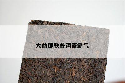 大益那款普洱茶霸气